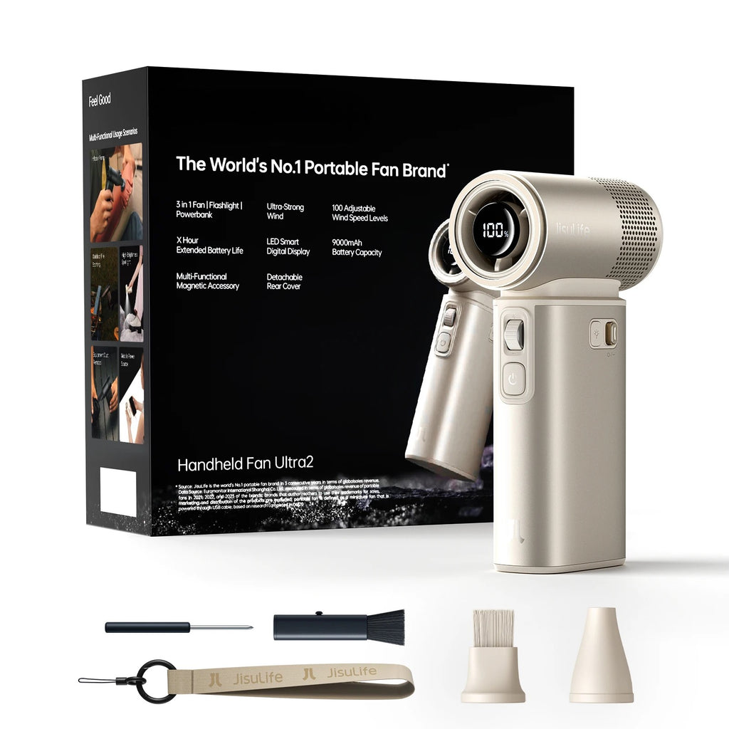 Handheld Ultra 2, Powerful Turbo Jet Fan, 100 Speeds, 9000mAh